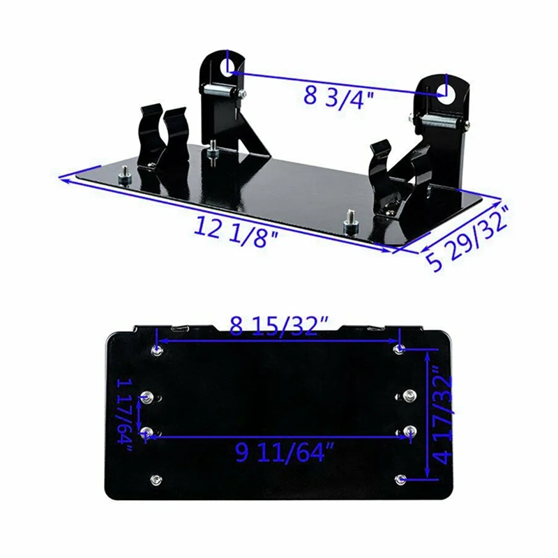Guide License Plate frame Rope Mount Parts Metal For Fairlead Black