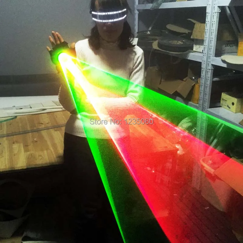 

Hot Sale Laser Vortex Gloves Auto Green Red Rotating Vortex Laser Glove for Dance Party DJ Club Laser Show Free Shipping