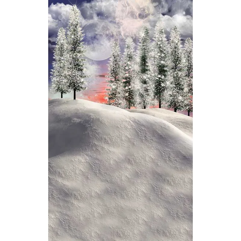 

2X3m free shipping Thin vinyl Photography Studio Senior Vinyl Background Digital print Christmas Snow pine Backdrops ST-299