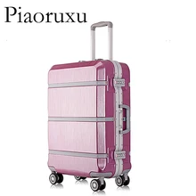Piaoruxu алюминиевый каркас Спиннер Дорожный чемодан TAS замок носить на винтажный чемодан на колесиках сумка 2" 24" 29