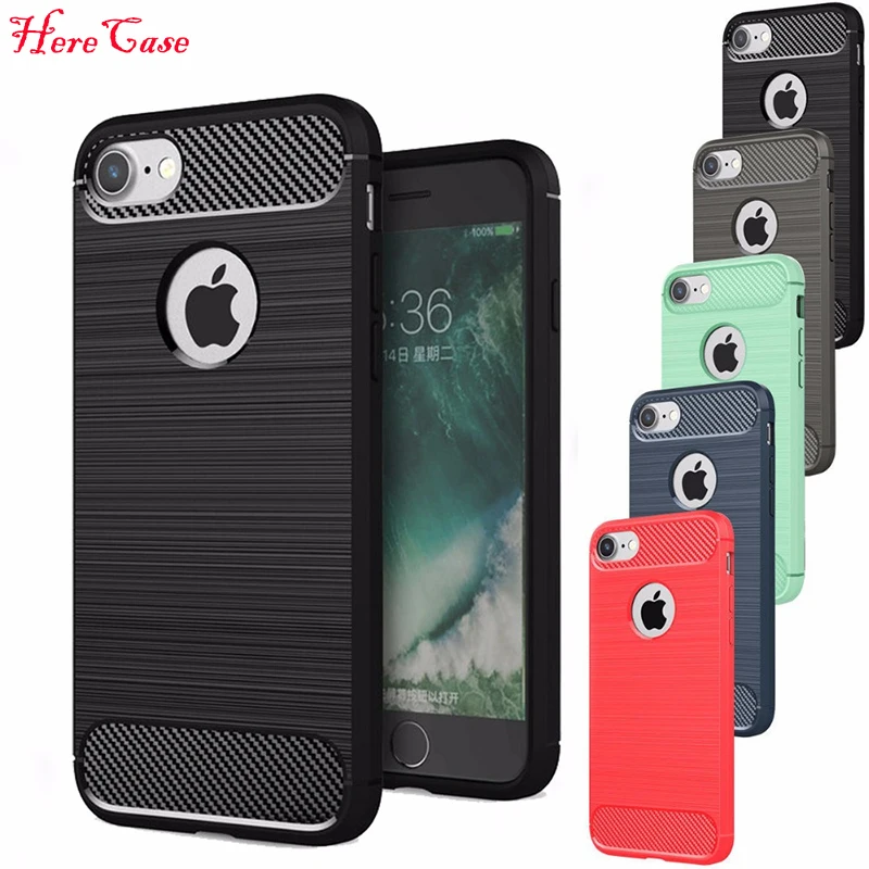 buy Soft Carbon Silicone Case for iPhone xs max XR Luxury 5 5s 6 plus for iphone 7 8 Case Silicone Plus Full Cover Back Phone Cases