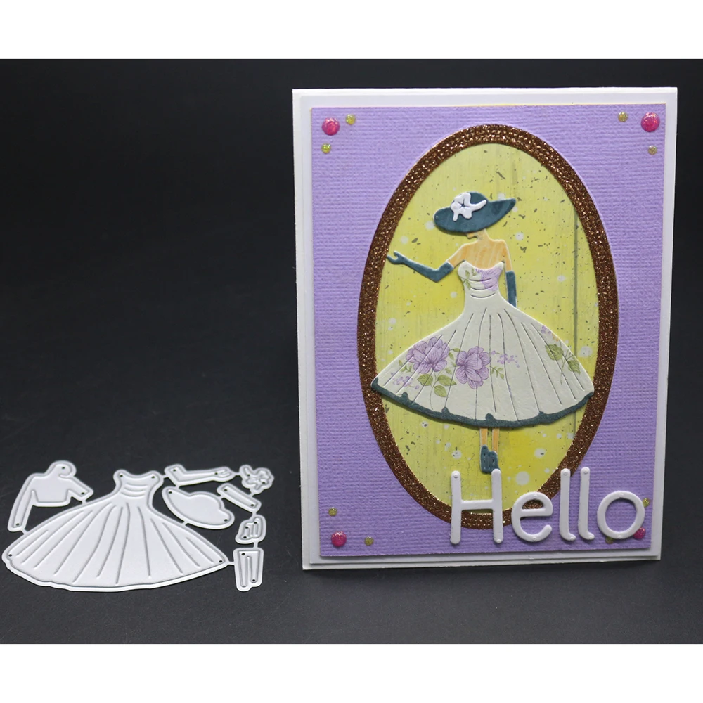 

Bride shape 7.6x5.3CM Metal Cutting Dies Stencil Scrapbook Album Embossing For Gift Card Making Handcrafts