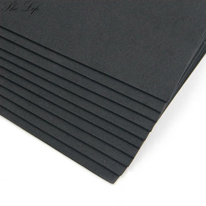 10 листов А4 толщиной 2 мм многоцветный спонж пенопластовая бумага складной Скрапбукинг цветок ремесло материал DIY аксессуары - Цвет: Черный