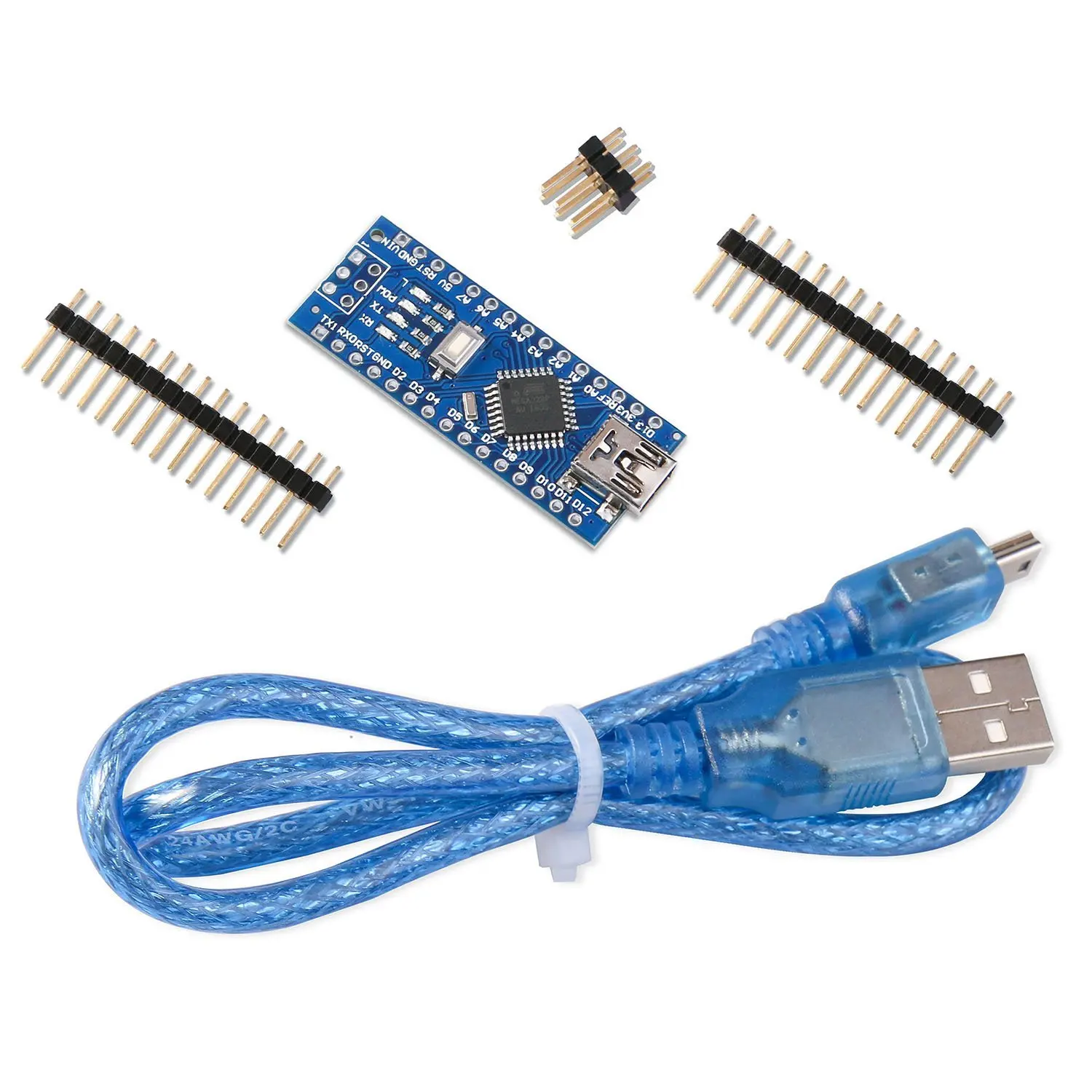 Для Arduino Nano V3.0, Nano board CH340/ATmega328P с usb-кабелем, совместим с Arduino Nano V3.0(Nano x 1+ кабель