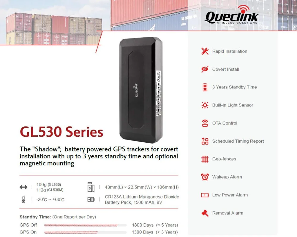 2 г GSM gps трекер Автомобильный gps отслеживающее устройство Queclink GL530M Магнитный 3 года в режиме ожидания gps локатор Geo-fence удаление сигнализации