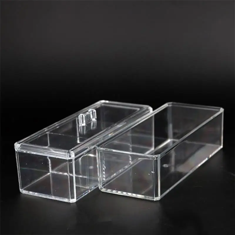 Луда 2 Слои Cuboids прозрачный многофункциональный ящик для хранения Съемная Комбинации макияж ящик-Органайзер