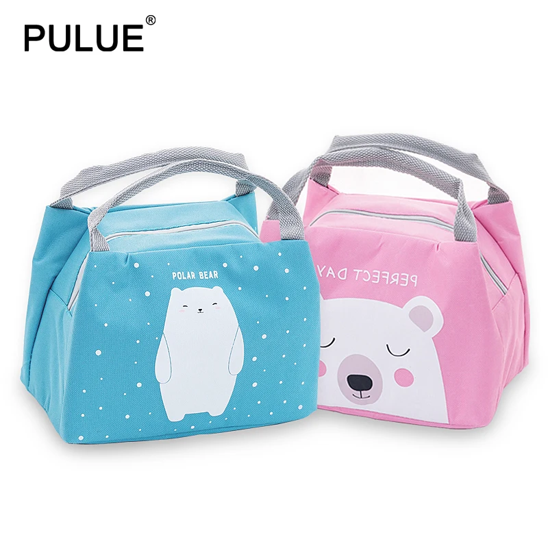 

2019 New Cute Cartoon Lunch Bags Children Waterproof Cooler Bag Kids Foods Heat Preservation Tote Bag Girls Portable Bento Pouch