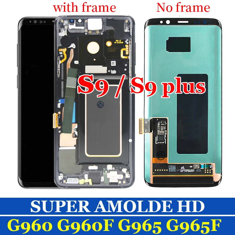 Оригинальный AMOLED ЖК-дисплей для Samsung Galaxy S9 G960F сенсорный экран с цифровым
