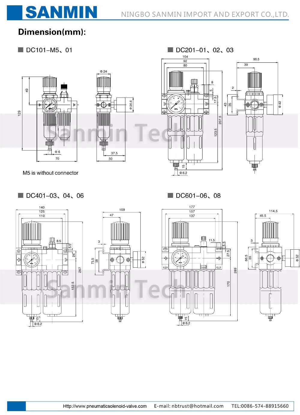 NBSANMINSE DC201 M5 1/8 1/4 3/8 1/2 3/4 1 воздушный компрессор смазочное масло вода воздушный фильтр сепаратора регулирующий клапан