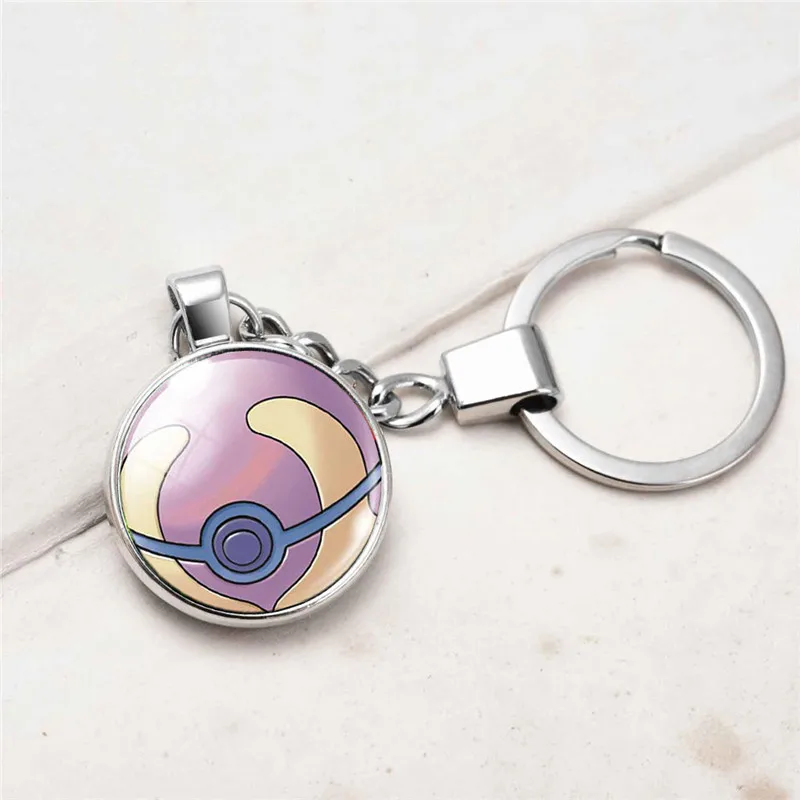 Горячее предложение! Распродажа! Pikachu Pokemon Pokeball серебряный ключ с покрытием цепи