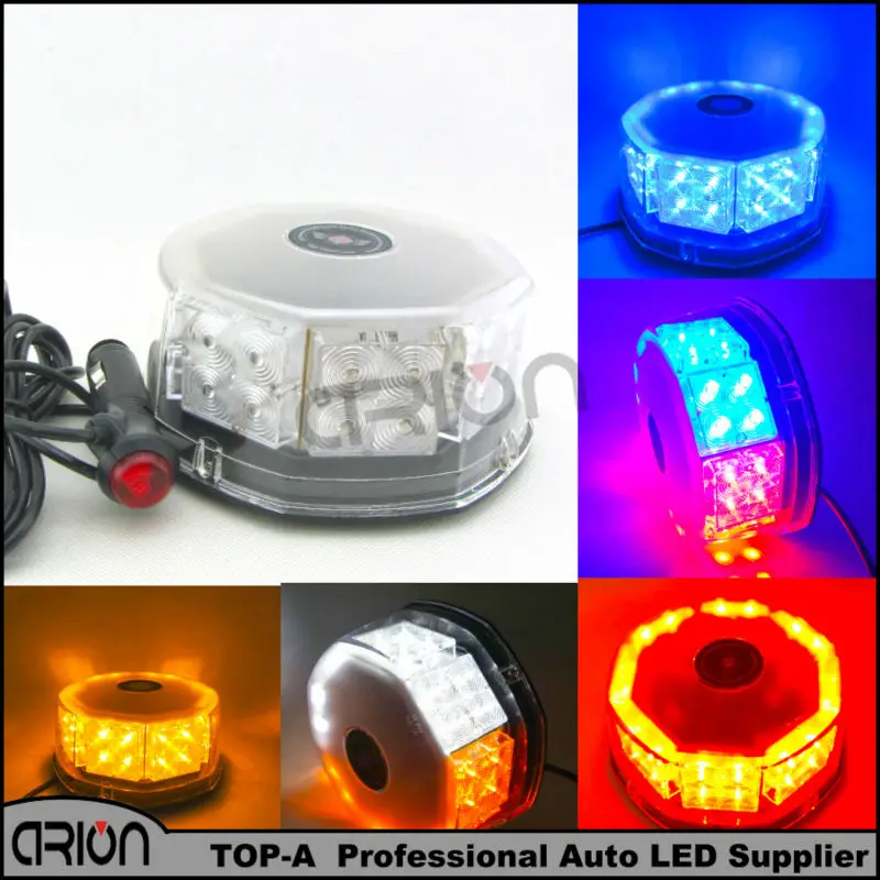 

Free Shipping 32 LED 32W Car High Power Magnetic Roof Flashing Strobe Emergency Light Police Warning light white amber red bule
