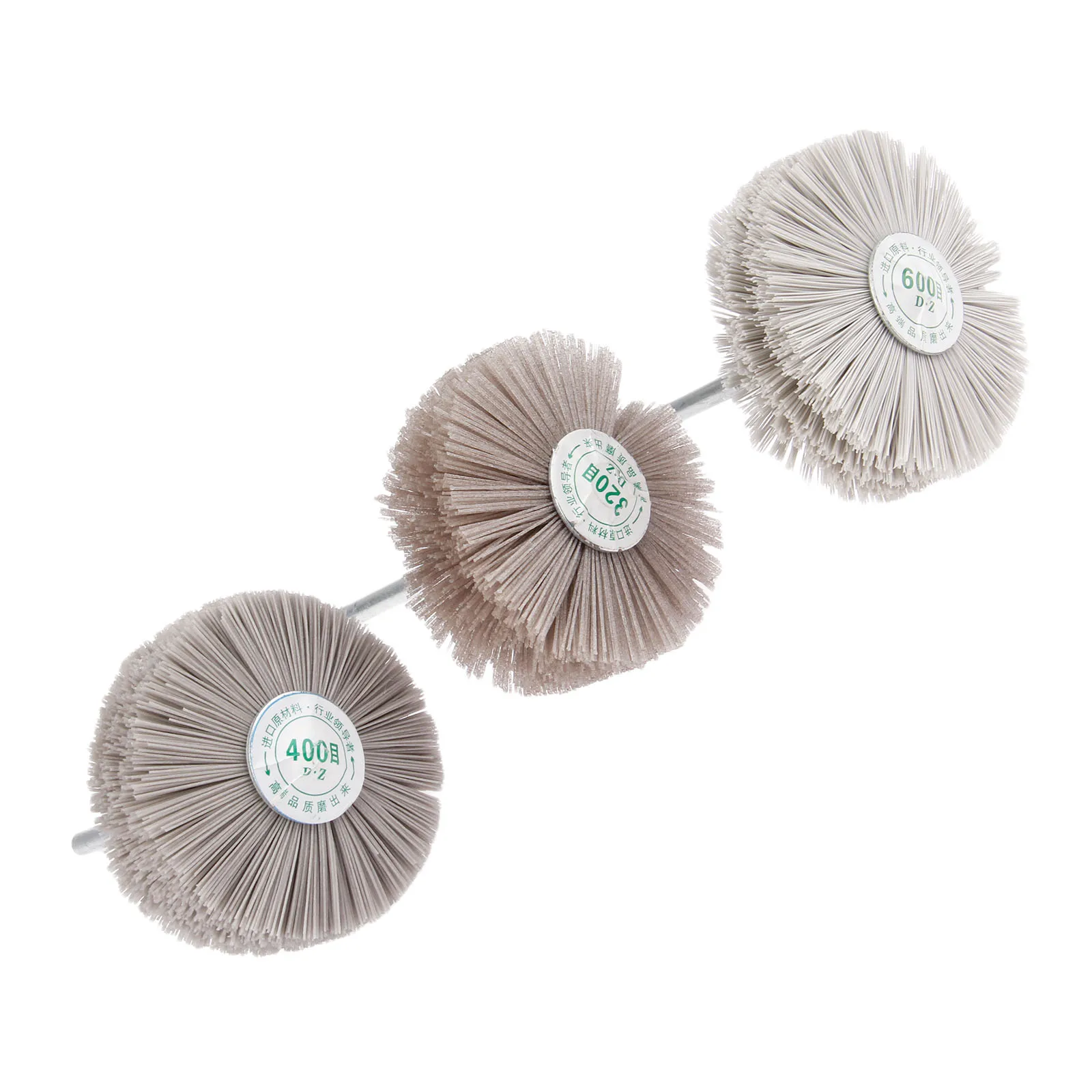 DRELD 3Pcs Dremel Accessories Nylon Wheel Brush Wood Metal Polishing Buffing Grinding Wheel 320# 400# 600# for Drill Rotary Tool