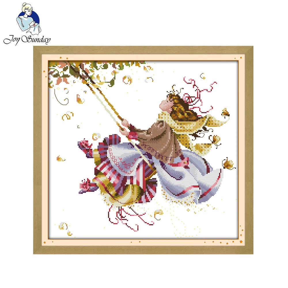 

Joy Sunday Swing Patterns Diy Handmade Painting Needlework Embroidery Cross Stitch Home Decoration Craft Cross Stitch Supplies