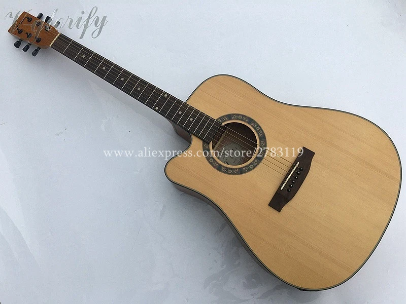 

Left handed guitar,41" Cutaway Electric Acoustic Guitars,Spruce/Mahogany Top/ Body guitarra eletrica With LCD Pickup