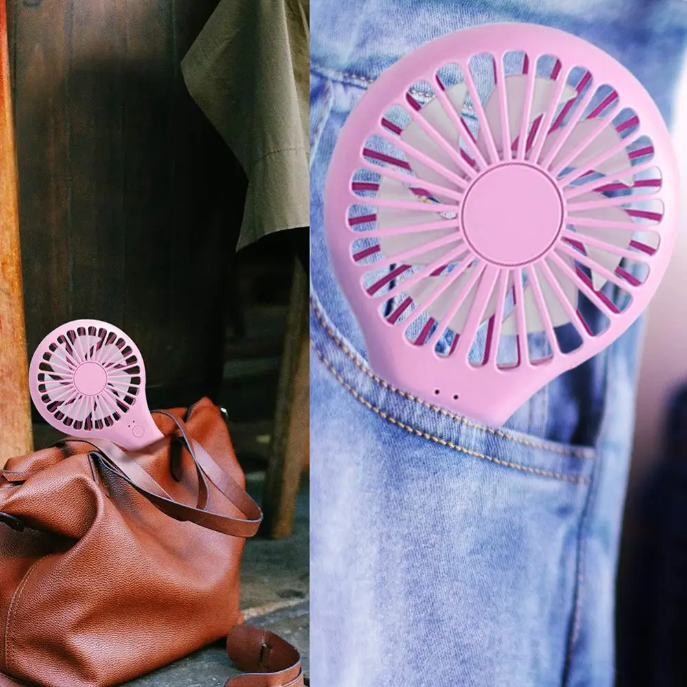 

Handheld Battery Operated Portable Speed Adjustable USB Rechargeable Mini Fan