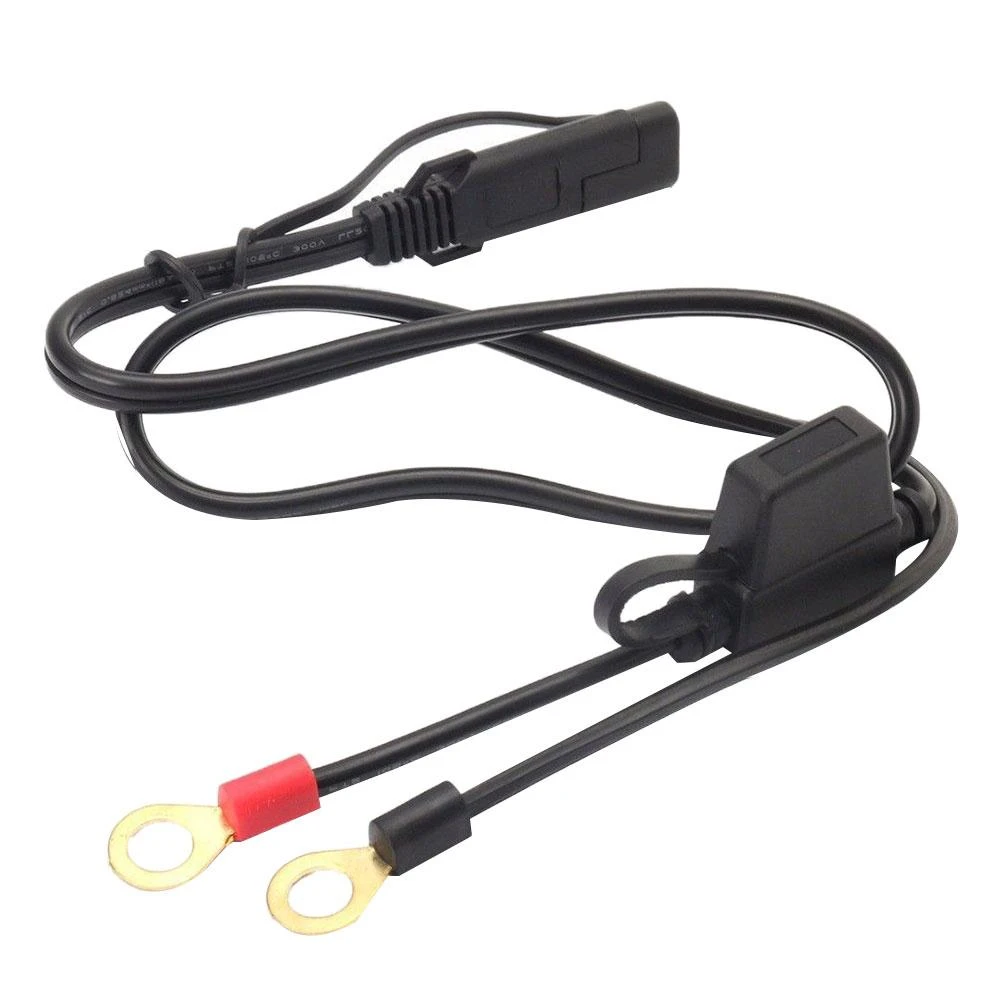 Abrazadera de batería para motocicleta, Cable adaptador de cargador de 12V|Cables, adaptadores y - AliExpress