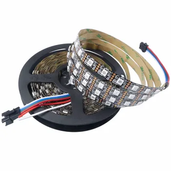 

5M 16.4FT DC12V GS8208 addressable RGB full color led pixel strip 30leds/60leds per meter similar with WS2813/TM1914