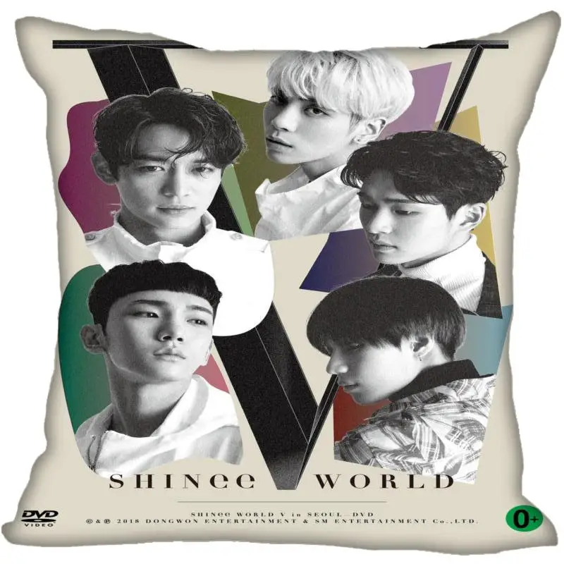 Корея-поп SHINee печать квадратный шелк атласные наволочки 35x35 см, 40x40 см одна сторона напечатаны настроить ваше изображение подарок