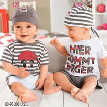 Розничная, Повседневная футболка с короткими рукавами для мальчиков+ шорты для маленьких мальчиков+ шляпа, комплект с треугольными чашечками для лета, dr0006-45