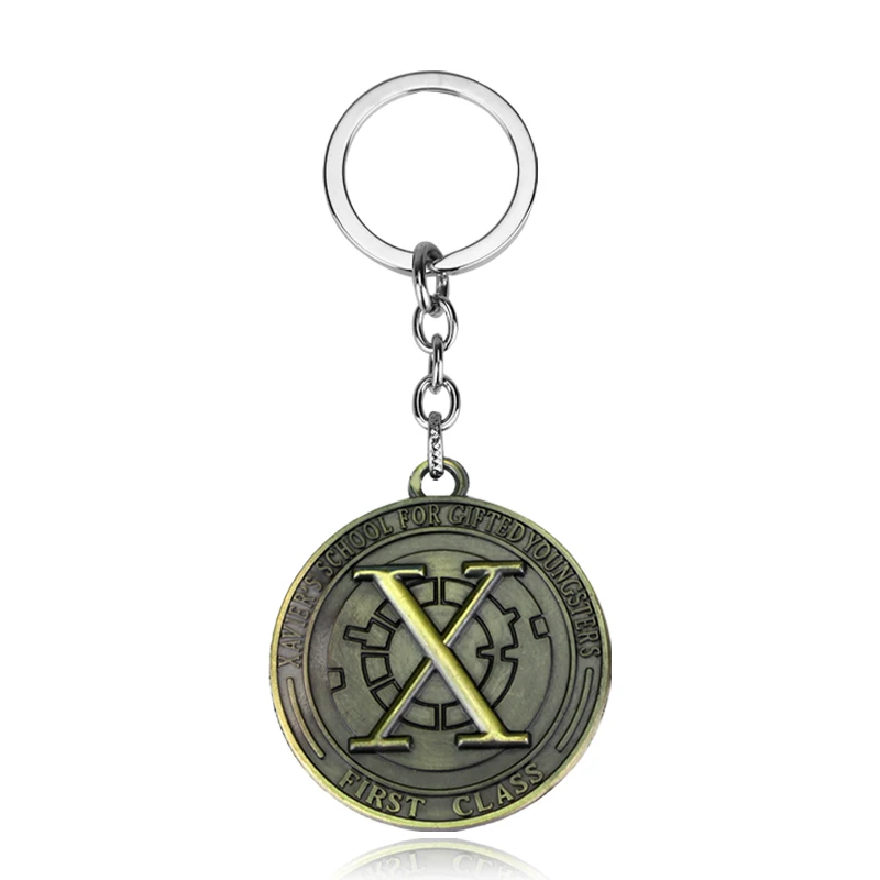 

X-Men Logo Keychains Zinc Alloy Round Shield Avengers Marvel Comics Metal Keychain Pendant Key Chain Chaveiro 2017 New Hot