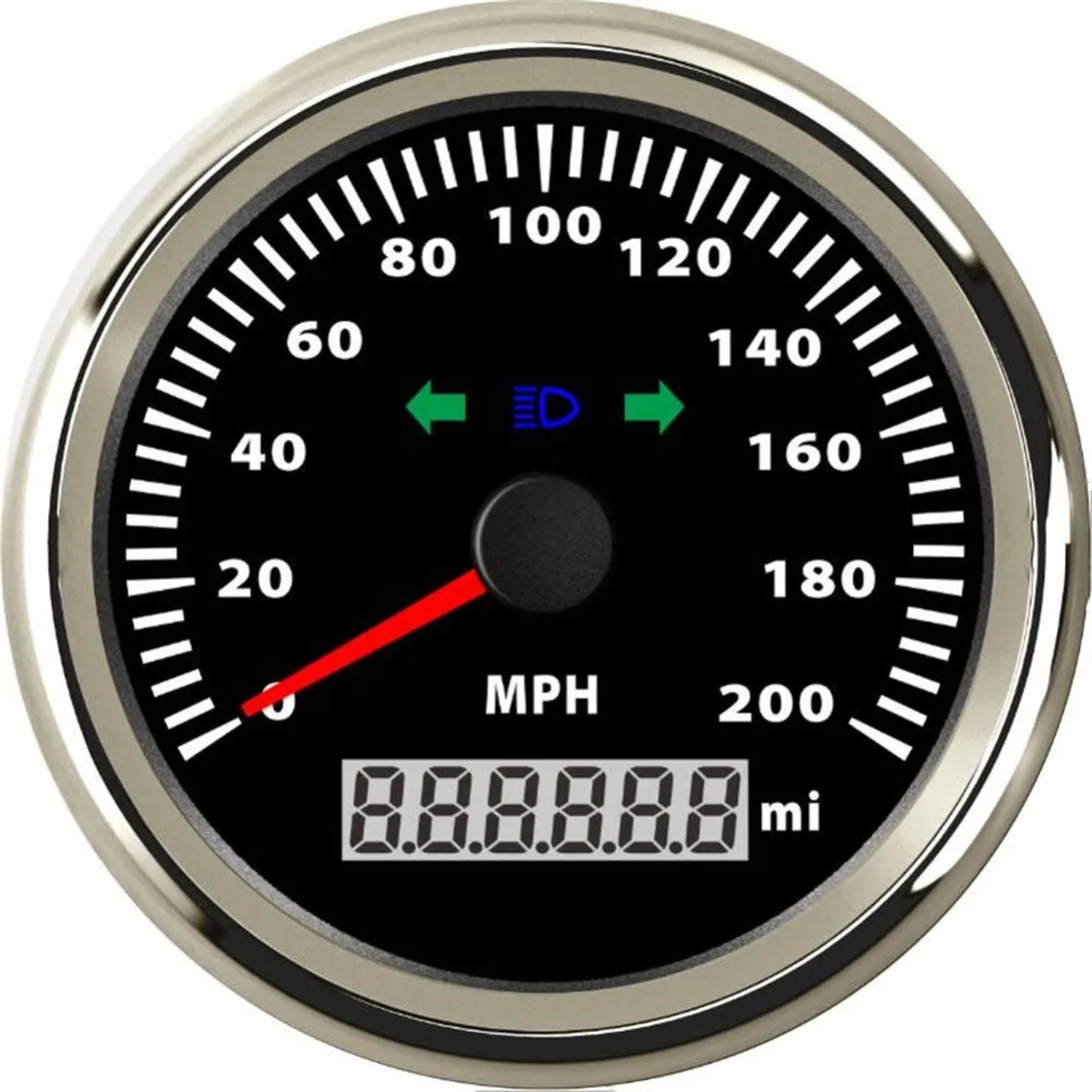 1 шт. новый стиль 85 мм спидометры GPS 0-200mph LCD датчики скорости 200 миль в час IP67 316L