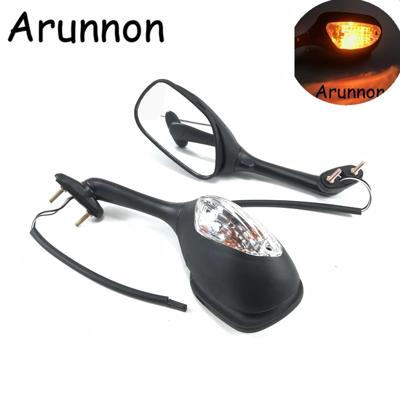 

Free delivery Motorcycle Rearview Side Mirrors for Suzuki GSXR 600 750 1000 with Turn Signal Light K6 K7 K8 mirror
