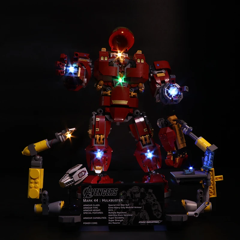 Светодиодный светильник для Lego 76105 Совместимость 07101 в халкбастер Железного