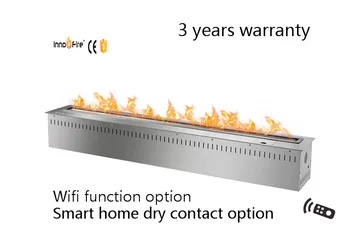 

48 inch Long black or silver smart bioethanol marble fireplace surround