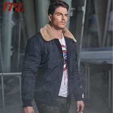 77City Killer 2017 Winter Jacket Men Parka Warm Male Thick Outerwear Turn Down Fur Collar Short Luxury Pocket Overcoat P2528