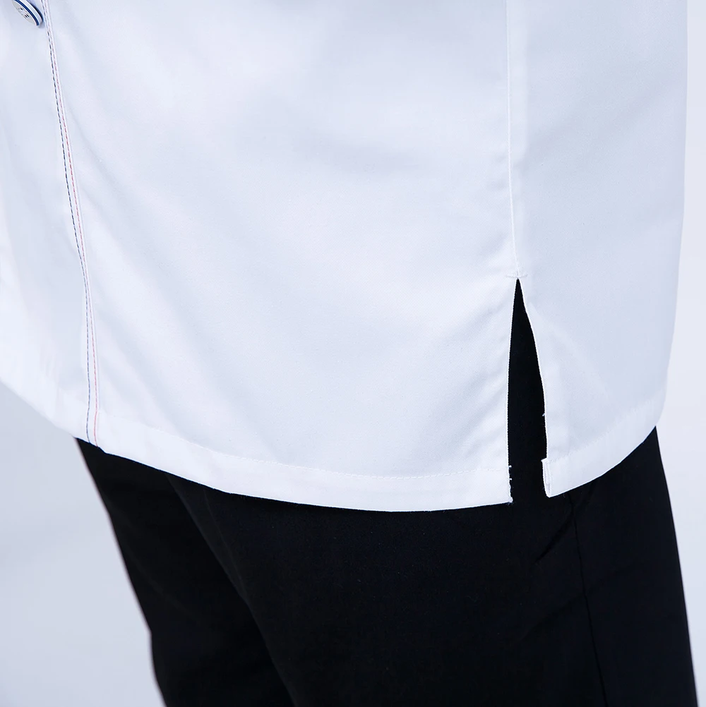 Для мужчин лоскутное с длинным рукавом высокое качество 2018 шеф повар униформа кухня повар общая Топы корректирующие куртка Ресторан