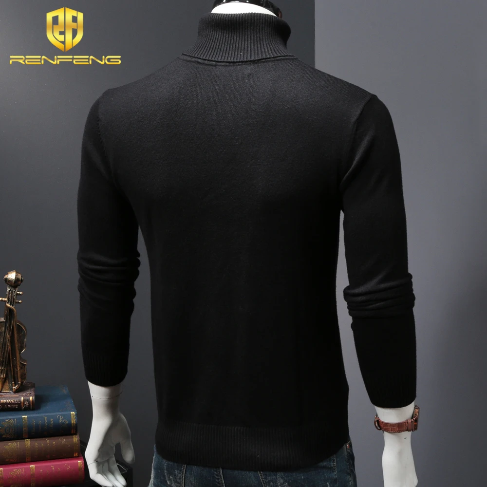 mens wool sweaters 2018 turtleneck men winter shirt christmas sweaters dress man clothes knitwear pullover jumper for male (3)