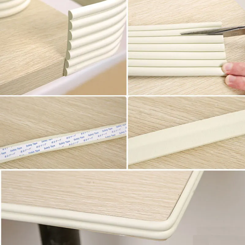 Soft W-shaped Wider Bumper Strip 2M Length Guard Child Baby Safe Corner Furniture Table Protection Child Protection Security