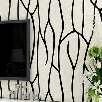 

Modern Deerskin line papel de parede 3D Flocking Wallpaper For Bedroom Living Room Home Decoration 3D Wall Paper roll palace