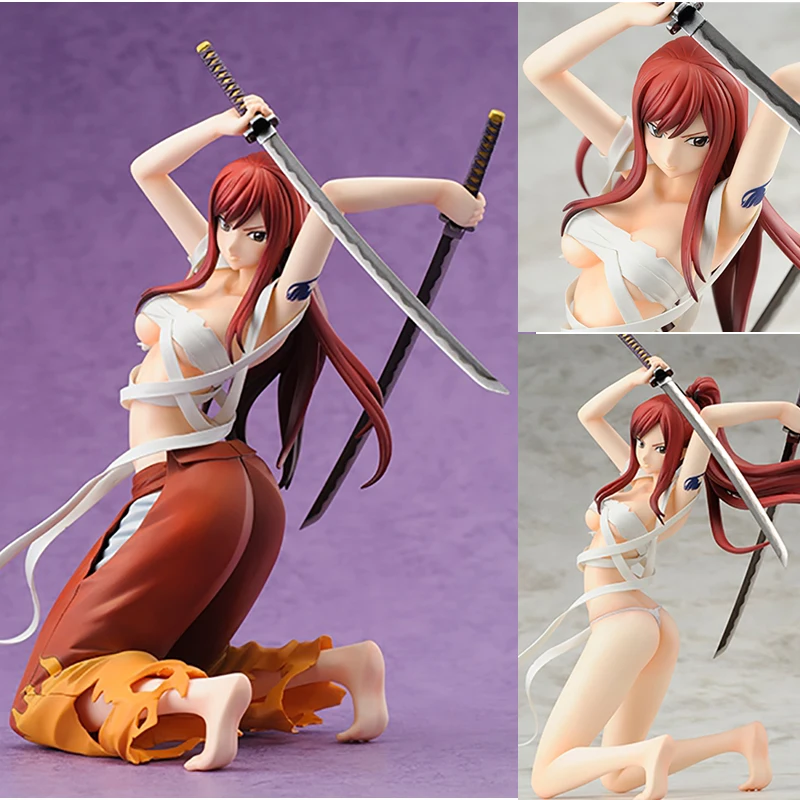 

20cm Fairy Tail 2 Edition Anime Erza Scarlet Doll PVC Action Figure Sexy Girl Figurine Collectible Model Decor Toys Gifts RT203