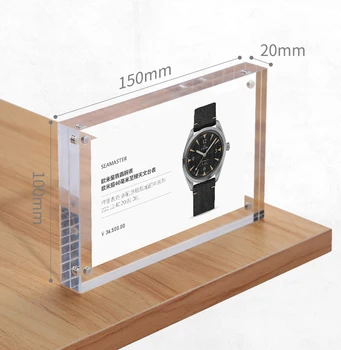 

15*10cm 6 inch Acrylic Magnetic Photo Frame Picture Frame Advertising Tag Display Stand Sign Holder Menu Label Stand Holder