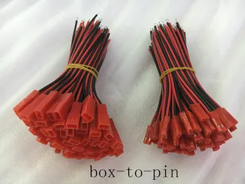

Male female connector cable JST plug red black wire 20cm 50pair/lot