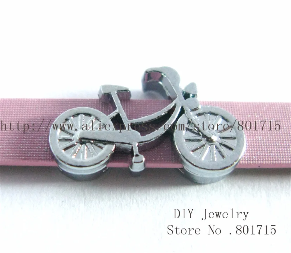 

5pcs bicycle SL402 Internal Dia.8mm slide Charms Jewelry Finding fit 8mm wristband pet collar key chain