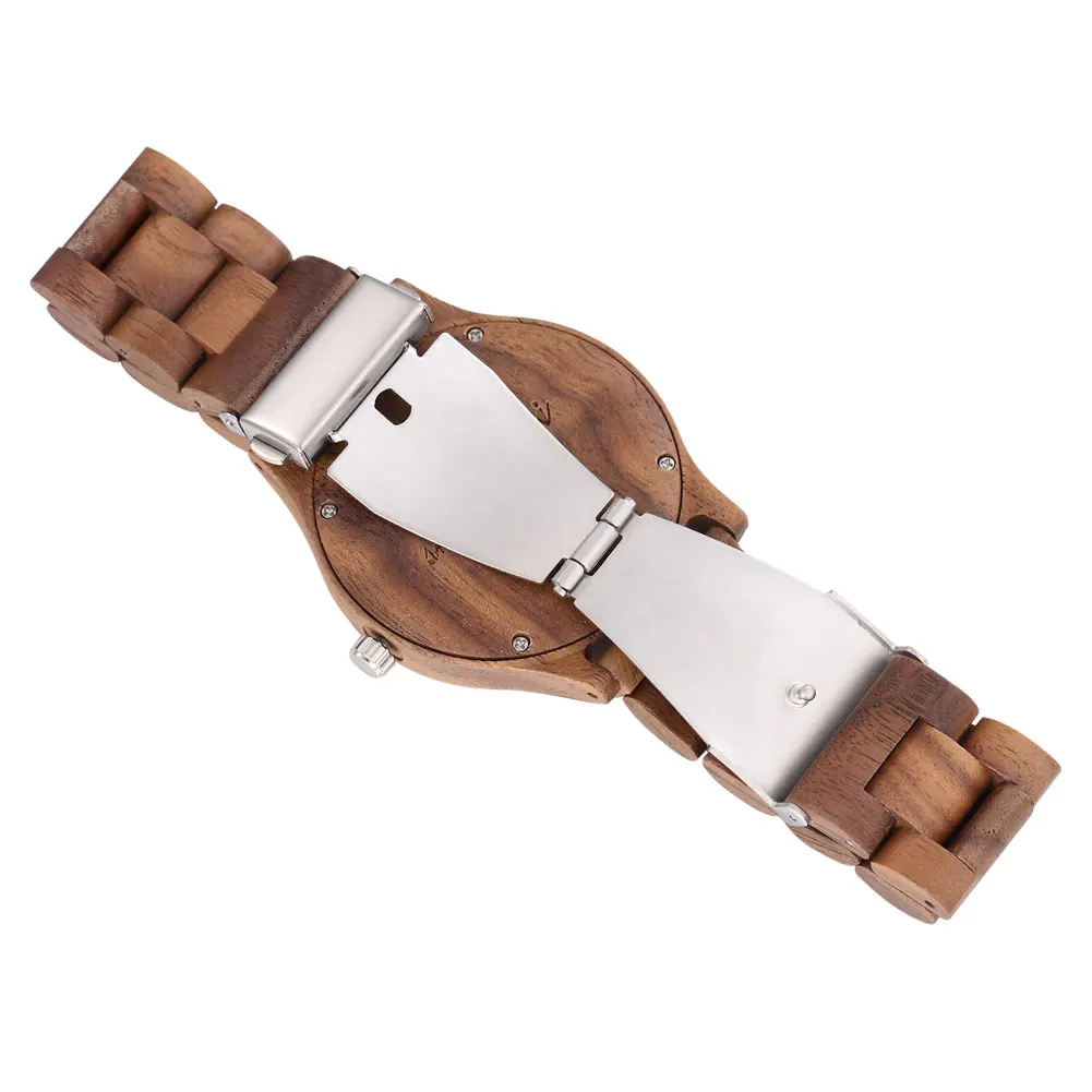 

Wrist Quartz Watch Wooden Round Fashion Durable Creative Gift For Women Lady Men LXH