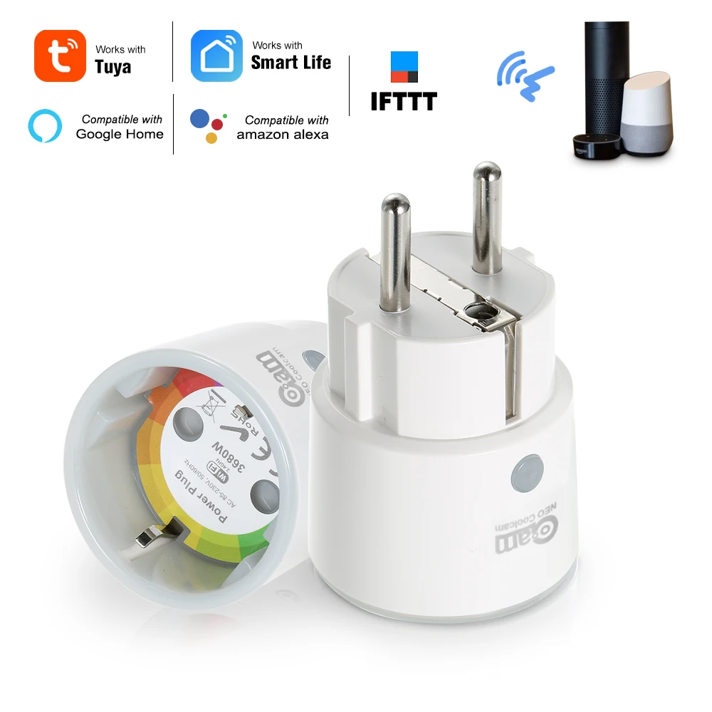

NEO Coolcam Smart Power Plug Smart Home Socket Voice Control For Amazon/Google Timing Function Remote Control by Smart Phone