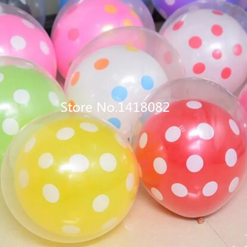 

50 sets of /lot Wave point balloon set balloons 12inch 2.8g holiday party ball wedding supplies decorative balloon