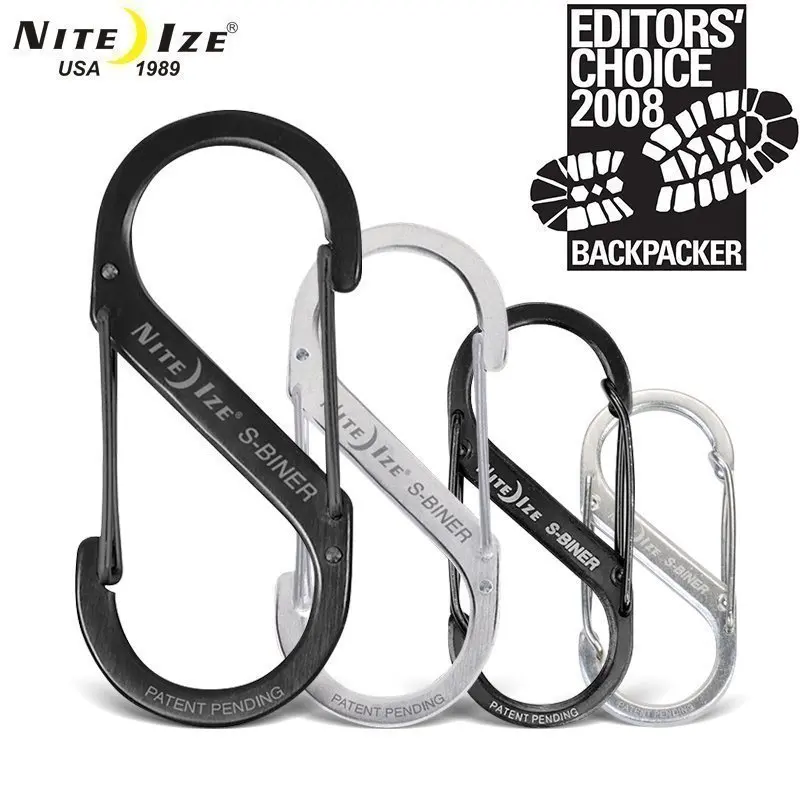 

Niteize stainless steel 8 word buckle key chain multi-function quick hook classic product edc easy to use