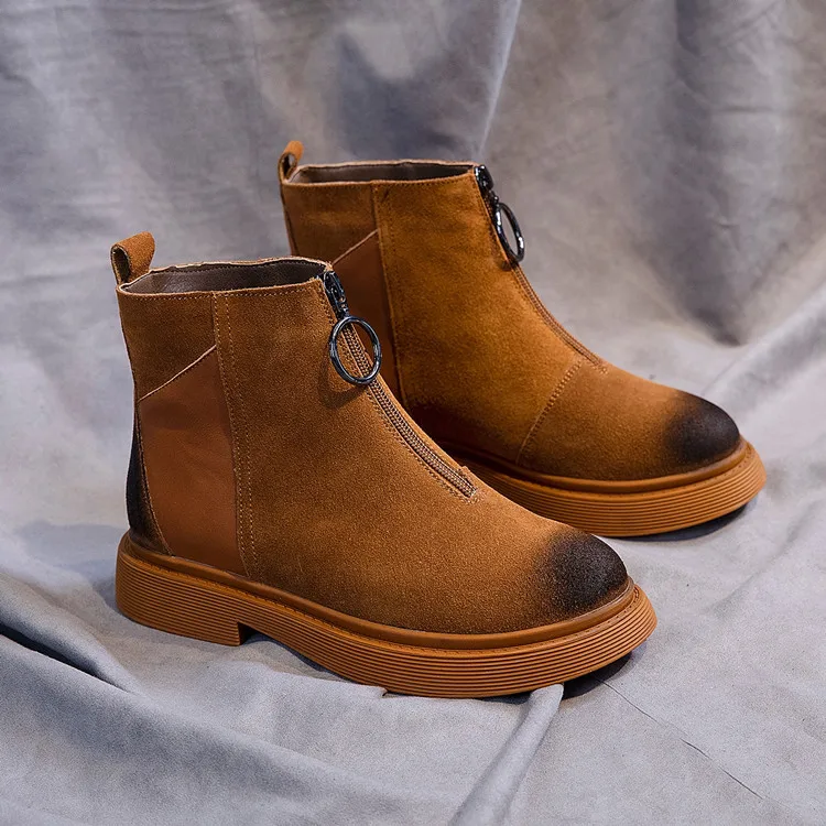 Botas mujer Повседневная обувь Женские Ботинки Martin Модные брендовые ботильоны из