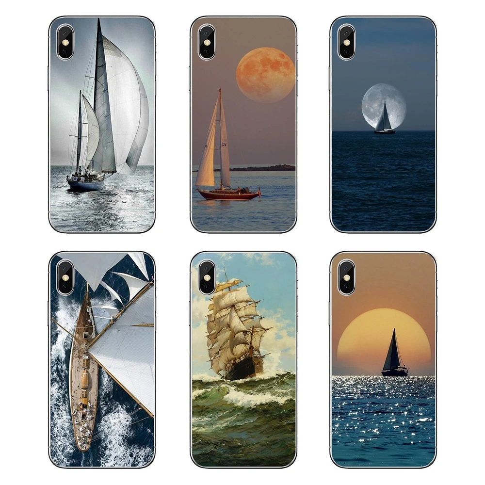 Прозрачные мягкие чехлы Blue Heaven парусная лодка Закат Art для LG G7 Q6 Q7 Q8 Q9 V30 X Мощность 2