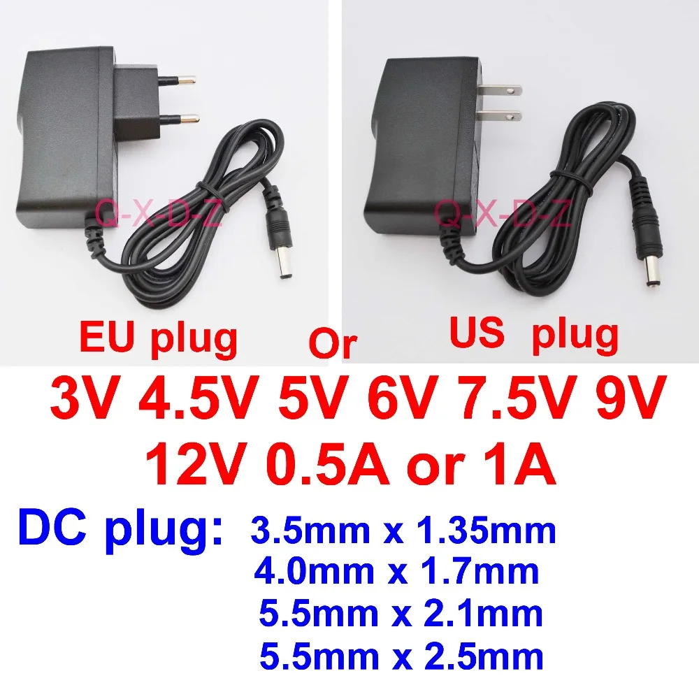 1pcs AC110-240V DC 3V 4.5V 5V 6V 7.5V 9V 12V 500 mA 1A 0.5A LED light strip Universa adapter AC / DC Converter power supply