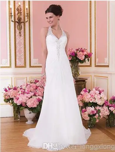 halter top beach wedding dresses
