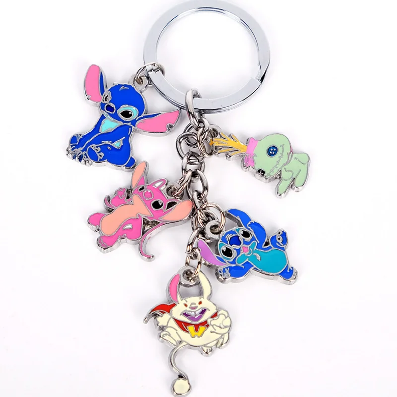 Us 315 30 Off1pcs Cute New Anime Cartoon Cute Lilo Stitch Keyring Gift Metal Car Keychains Figures Pendants Toys Gift In Action Toy Figures