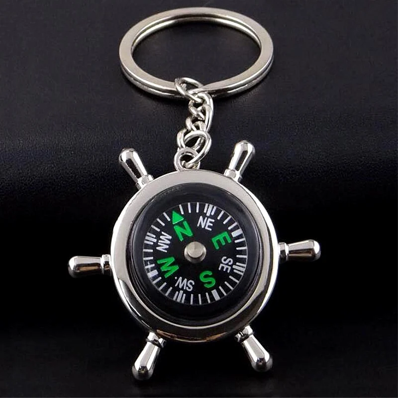 

Hot Selling Diy Handmade Keychain Compass Chain Outdoor Multifunctional Hiking Metal Carabiner Mini Compass Keyring practical
