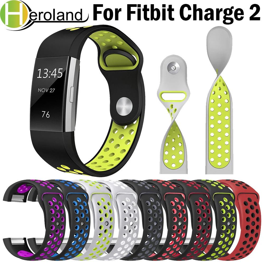 Спортивный силиконовый ремешок для Fitbit Charge 2 наручных часов смарт-аксессуары