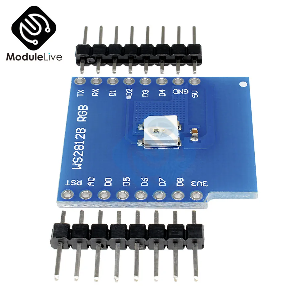 Esp8266 для WeMos D1 WS2812B щит RGB Mini ESP8266 Модульная плата с HT Pins Diy электронная печатная
