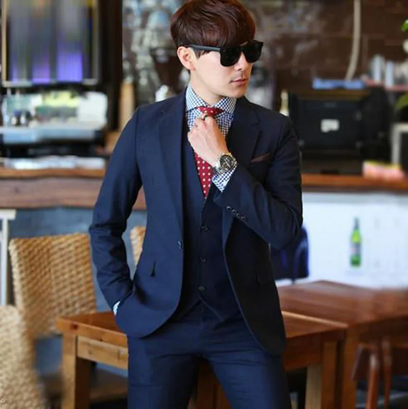 2015 new groom suits men wedding dress suit Slim Korean
